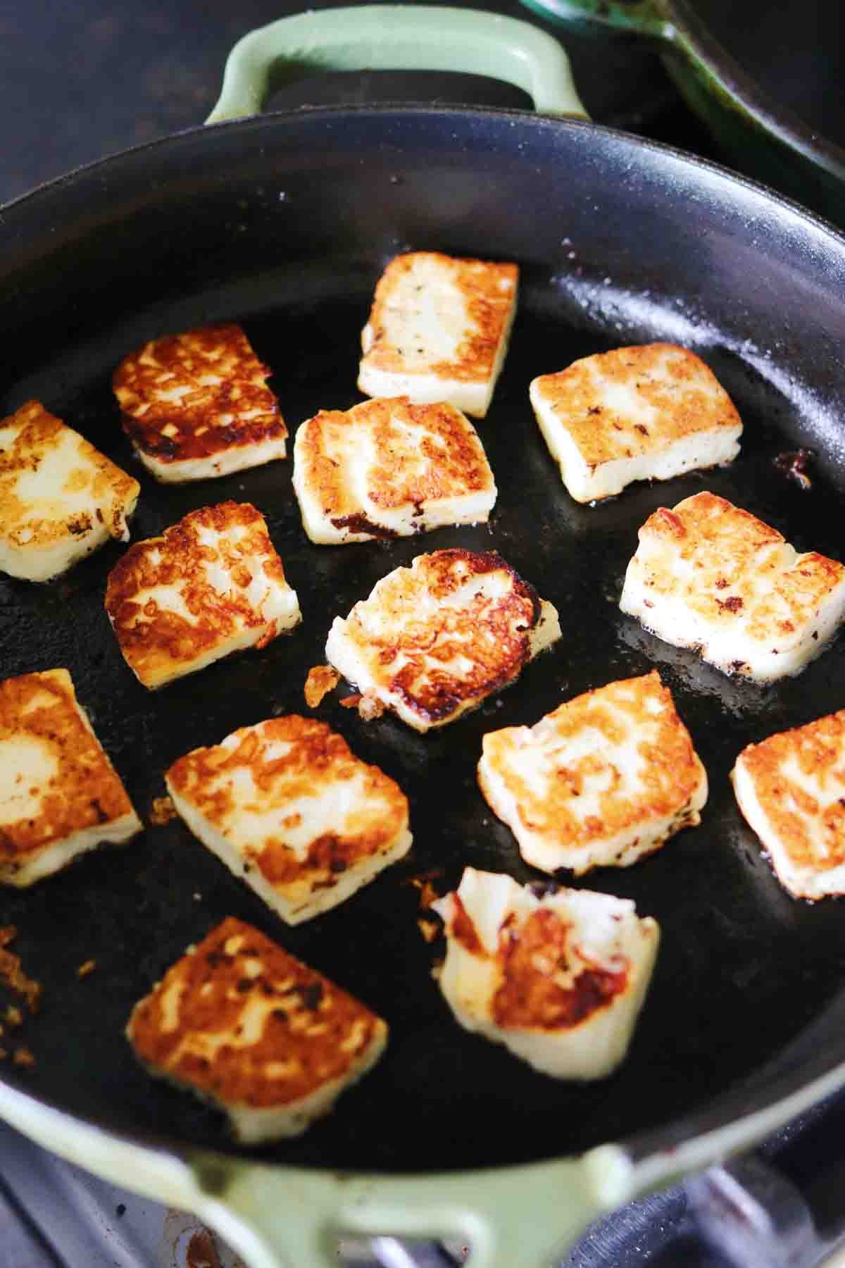 Sweet and Sticky Halloumi Bites - Grilled Cheese Social