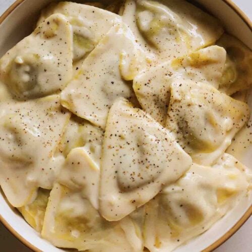 Trader Joe's Porcini Mushroom Truffle Ravioli Grilled Cheese Social