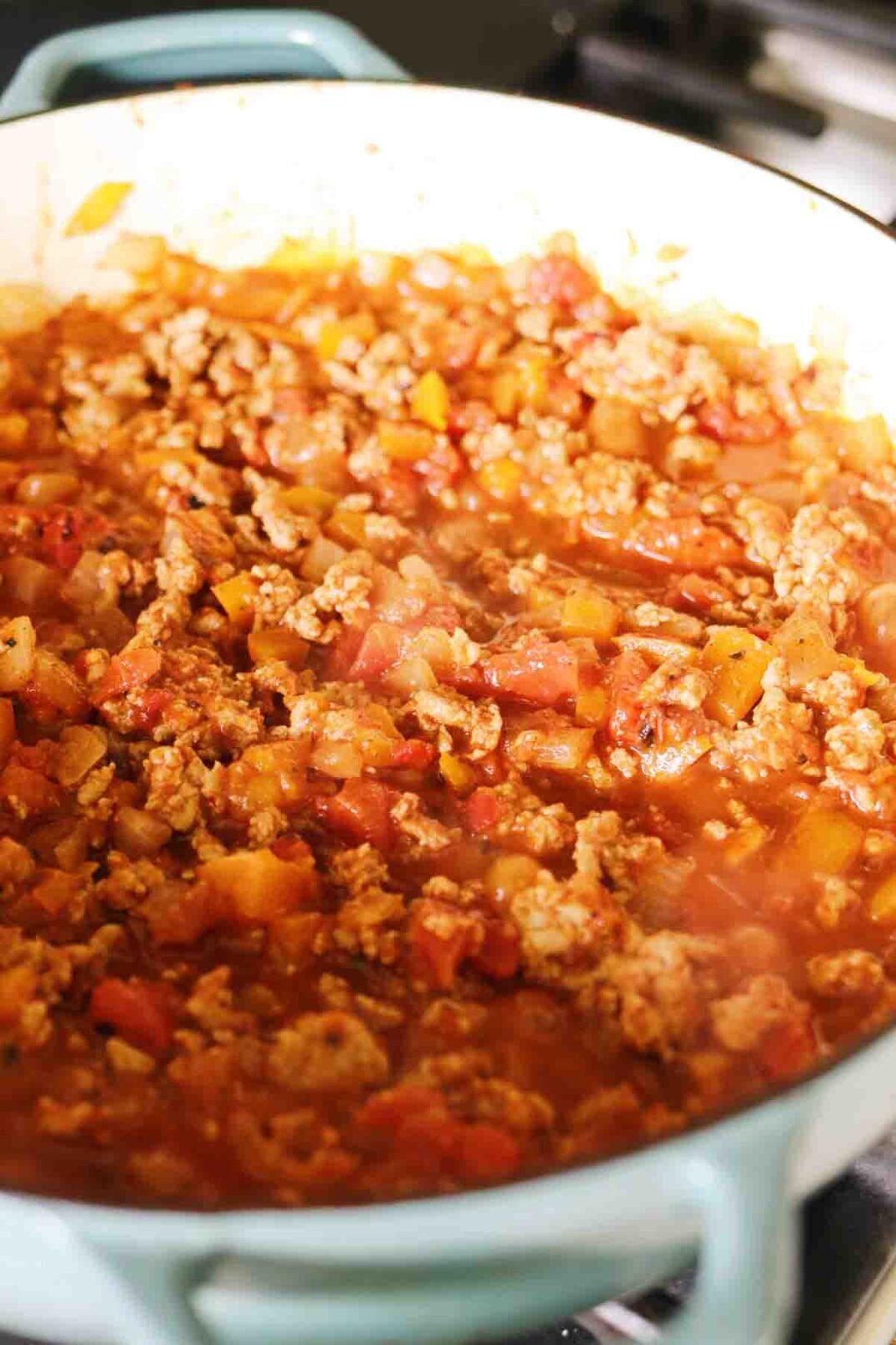 turkey meat mixture for pastelon. 