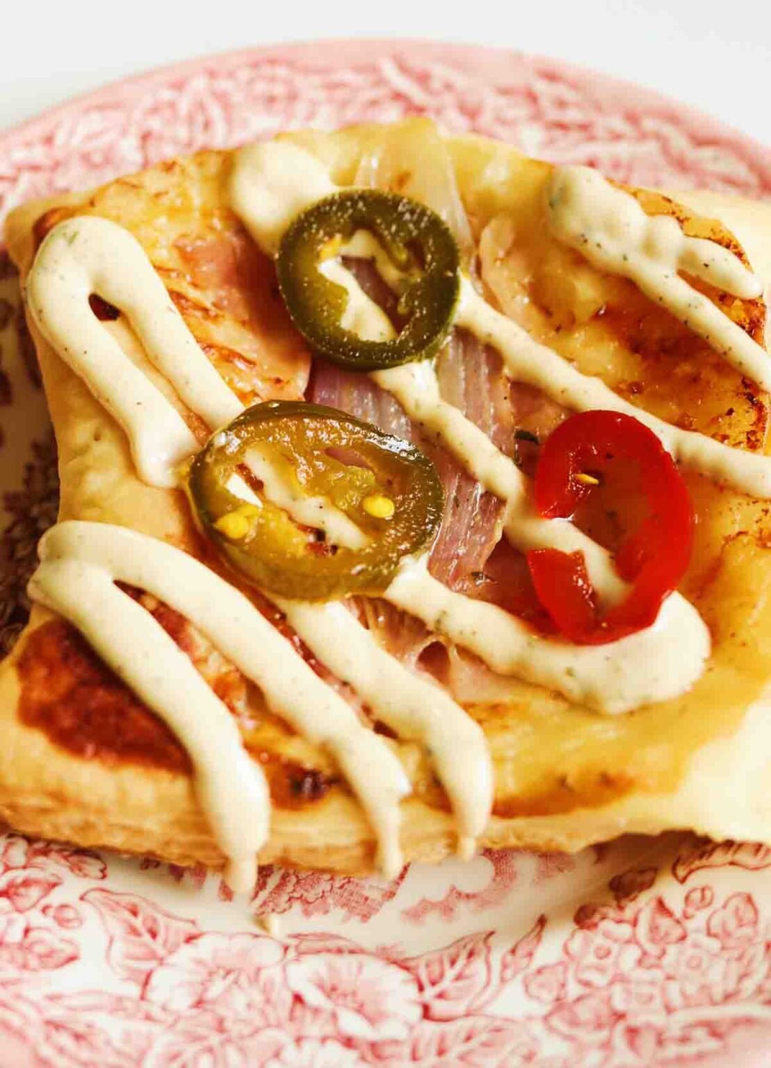 Viral Upside Down Puff Pastry with Ham & Cheese Grilled Cheese Social