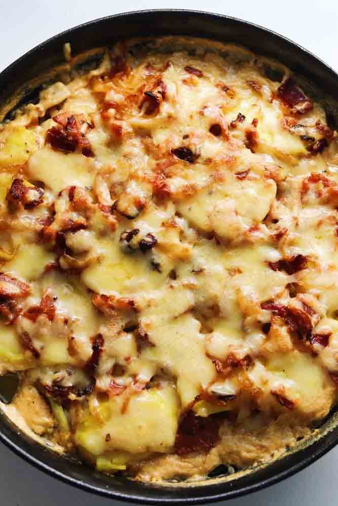 an overhead view of one of the best french potato recipes. 