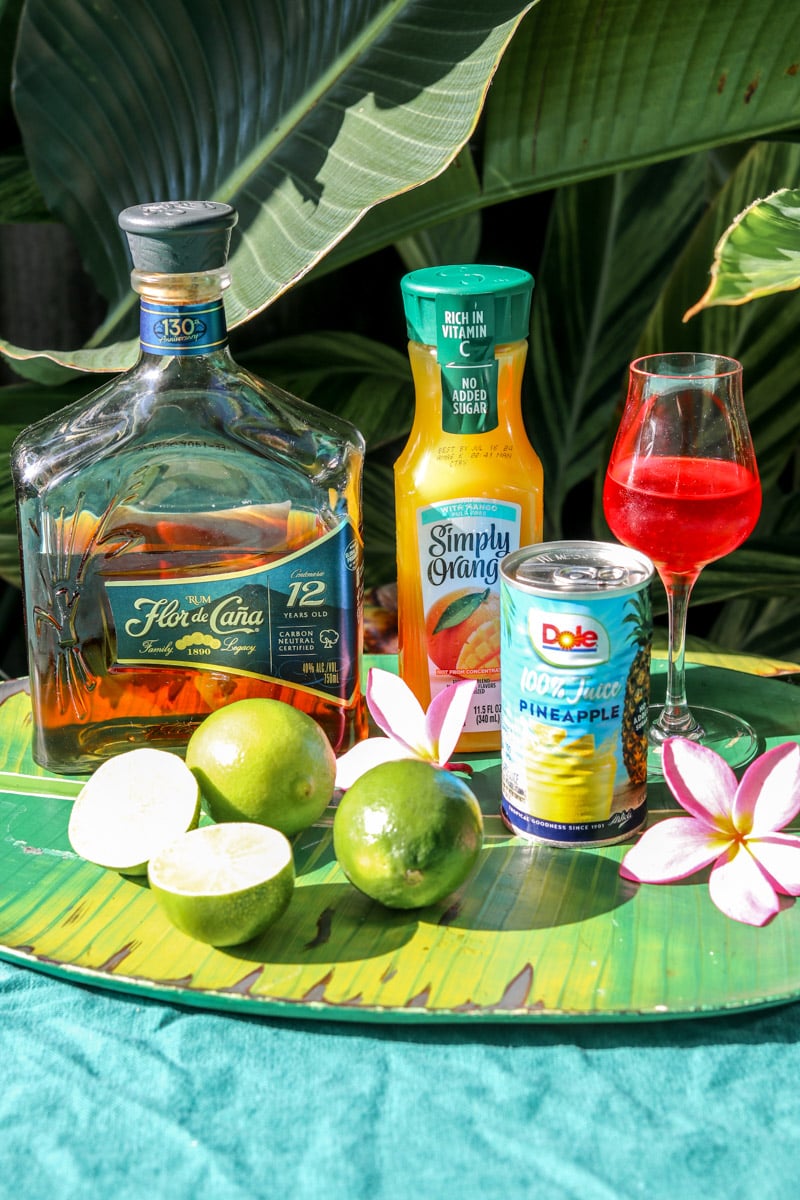 ingredients for rum punch