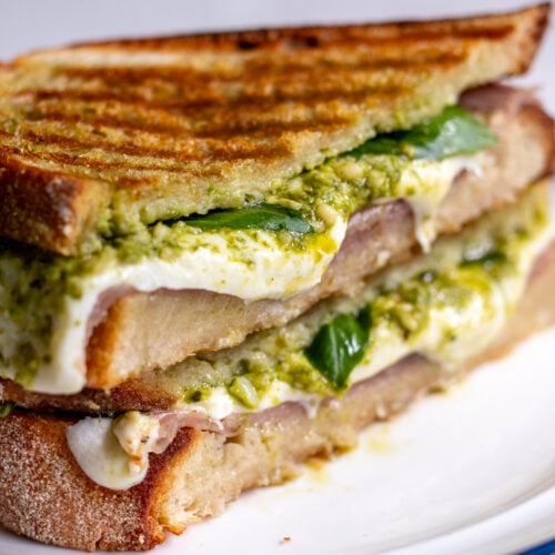 Easy Panini Recipe - Grilled Italian Sandwich with Mozzarella - Grilled ...