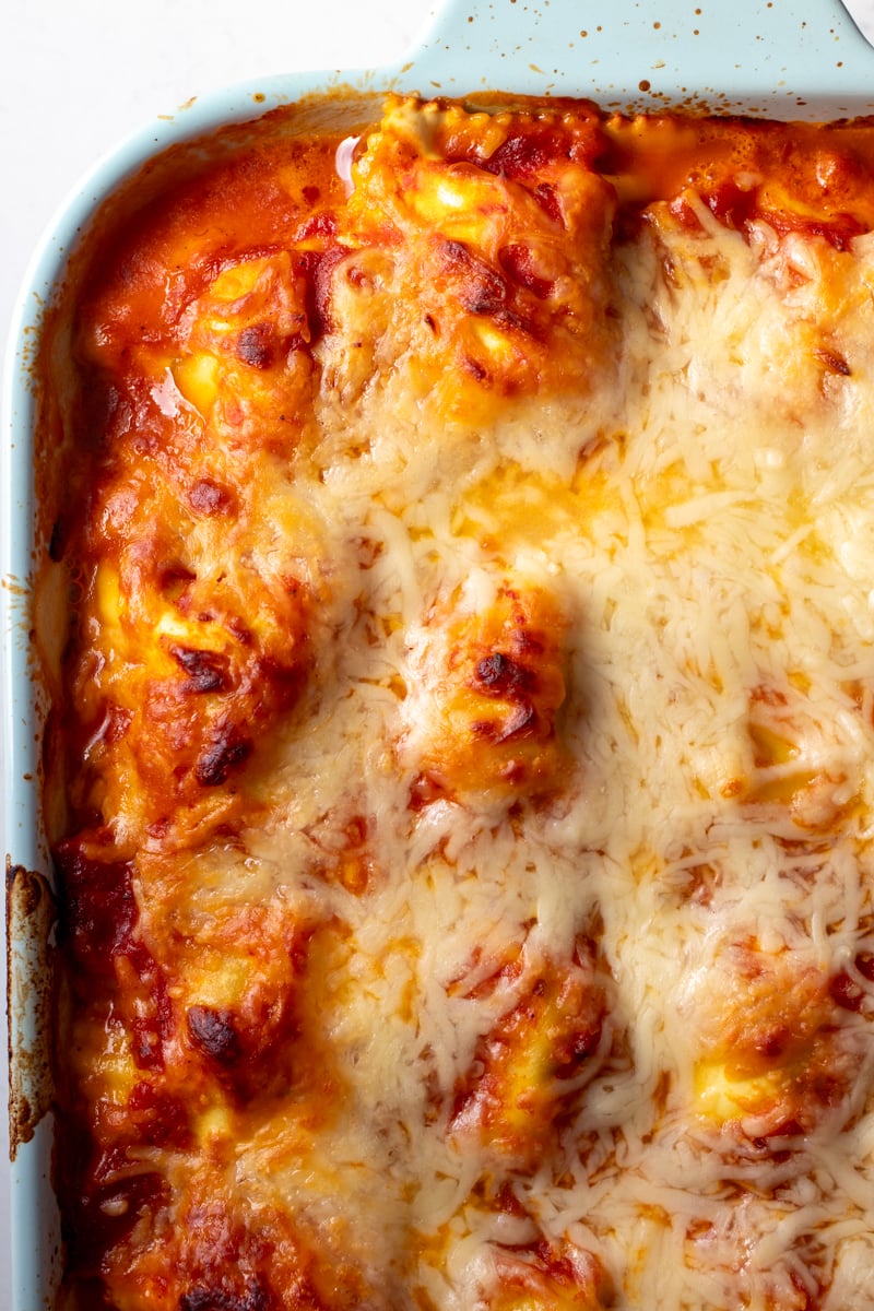 a close up of the texture of a lazy lasagna.