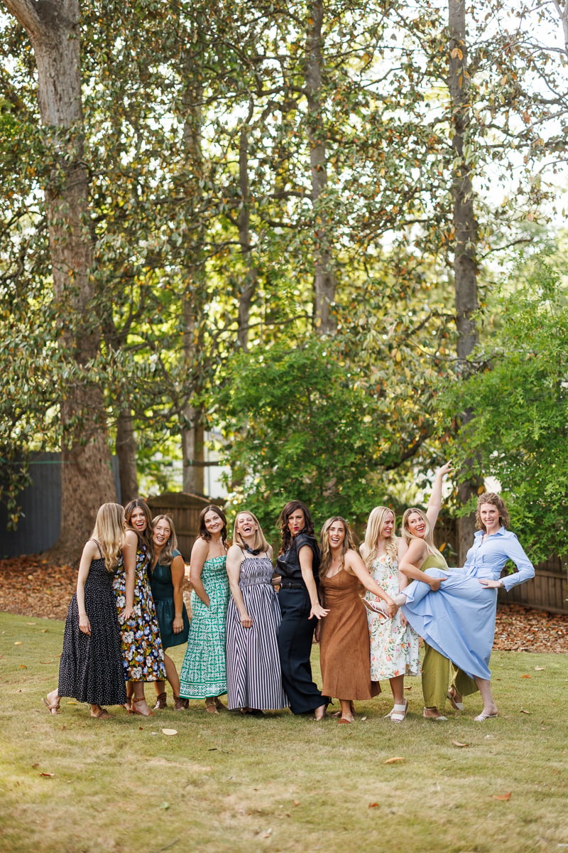 a bunch of food bloggers being goofy doing a photoshoot.